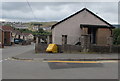 Yellow grit bin on a Pontlottyn corner