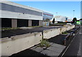 Concrete blocks alongside Sloper Road, Cardiff