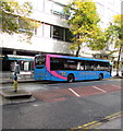 Edwards bus, Greyfriars Road, Cardiff city centre