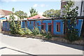 View of "WALTHAMSTOW" street art on a brick wall on Palmerston Road