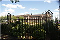 View of Sir George Monoux Sixth Form College and the railings matching up from Chingford Road #2