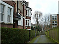 Vicarage Path past Albert Mansions