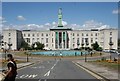 View of Waltham Forest Town Hall from the gate