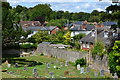 Houses by the churchyard at Shrewton