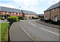 Houses near a bend in Cae Canol, Lower Penarth