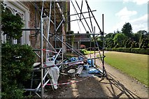 TL8647 : Long Melford, Kentwell Hall: Maintenance work by Michael Garlick