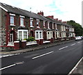 Row of houses on the south side of Standard Street, Trethomas