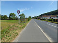 The A815 road approaching Sandbank