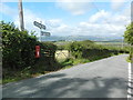 Junction on the road between Taliesin and Dol-y-bont