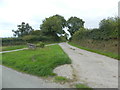 Entrance to driveway to Ty-coch Farm