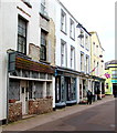 Row of shops on the west side of Northumberland Place, Teignmouth