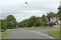 Great Comberton; the junction of Hands Orchard with the main road