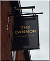 NZ2560 : Sign for the Cannon public house by JThomas