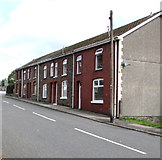 SS9390 : Row of six houses, North Road, Ogmore Vale by Jaggery