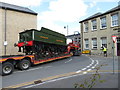 Steam locomotive moves in Swindon