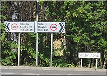 SK5816 : Signs at Slash Lane/Sileby Road junction by Andrew Tatlow