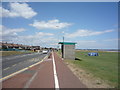 NZ3866 : Bus stop and shelter beside National Cycle Route 1 by JThomas