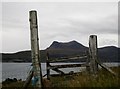 NG9994 : Fence  and  gate  alongside  the  road  to  Badluarach  jetty by Martin Dawes