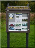 SU0781 : Wilts & Berks Canal Trust noticeboard, Templar's Firs, Royal Wootton Bassett, Wilts by P L Chadwick