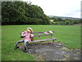 Scarecrow on bench, Front Street, New Hunwick