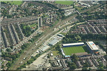 SJ8989 : Edgeley Park, Stockport, from the air by Mike Pennington