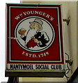 Nantymoel Social Club name sign, Nantymoel