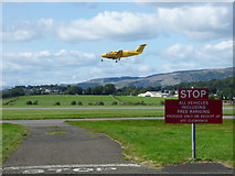 NS4867 : Air ambulance landing at Glasgow Airport by Thomas Nugent