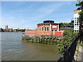 The Thames Path National Trail near Rotherhithe Tunnel