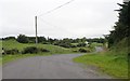 Cregganduff Road winding its way towards the former Cregganduff National School