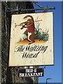 Sign for the Waltzing Weasel, Birch Vale