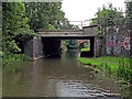 Railway bridge across the canal near Blaby, Leicestershire