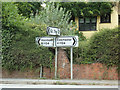 TL8928 : Roadsigns on the A1124 Colchester Road by Geographer