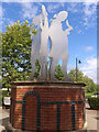 Sculpture of Darwin along Cathedral Walk Lichfield