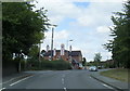 A488 nears The Cock Inn, Hanwood