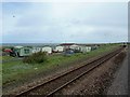 View from a Chester-Holyhead train - Beach-side caravans near Abergele