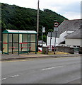 Bus stop and shelter at the northern end of Bailey Street, Deri