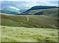 SH8214 : Grassy slopes on south side of Maesglase by Trevor Littlewood