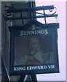 SD7025 : Sign for the Edward VII public house, Guide by JThomas
