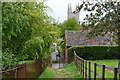 Footpath beside recreation ground, Mere