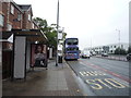 Bus stop and shelter on Rochdale Road (A664), Manchester