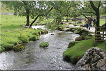 SD8964 : View along Malham Beck from the path leading to Malham Cove #5 by Robert Lamb