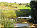 Falls on Killhope Burn above Westfall Bridge