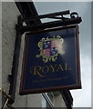 Sign for the Royal public house, Tottington