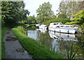 Boats along the Lancaster Canal in Preston