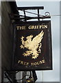 Sign for the Griffin public house, Haslingden