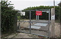 Entrance to a Wessex Water site, Frome Lane, Maiden Newton