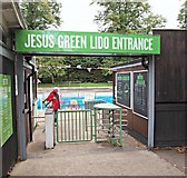 TL4559 : Jesus Green Lido, Cambridge by David Hallam-Jones