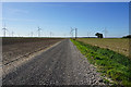 Private road to Goole Fields 2 Wind Turbine Farm