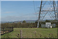 Pylons and wind turbines