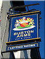 Sign for the Burton Arms, Manchester